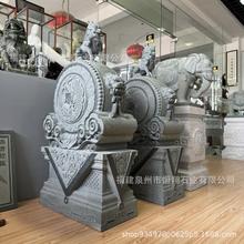 庭院石雕石门鼓 大门青石石鼓摆放 新中式抱古石摆件 吉祥抱鼓石