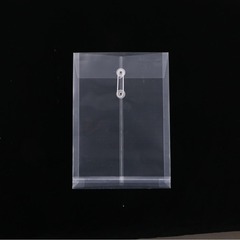 FC大容量繞繩檔案袋防水防塵透明文件袋立體按扣資料袋合同收納袋