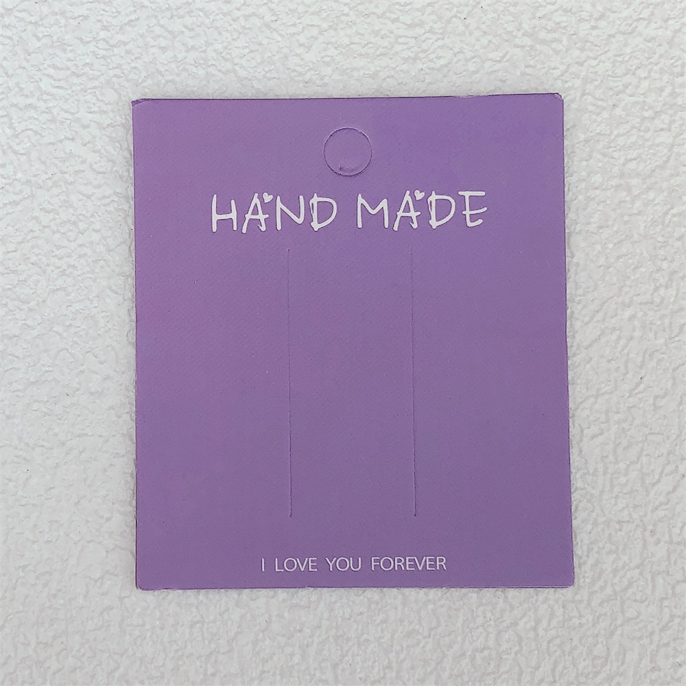 7 * 8 cm HAND MADE colorido cuadrado papel de cabello ~ adultos niños clip de cabello embalaje accesorios de placa de suspensión