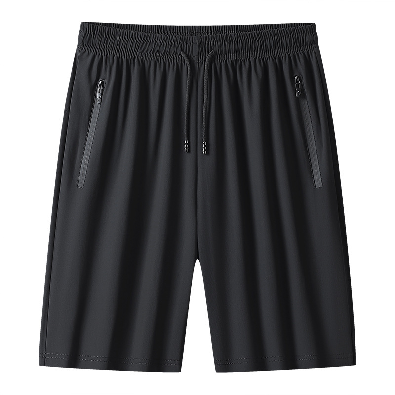 2026 pantalones cortos delgados de hombre hielo de verano secado rápido cinco pantalones elásticos sueltos respirables al por mayor