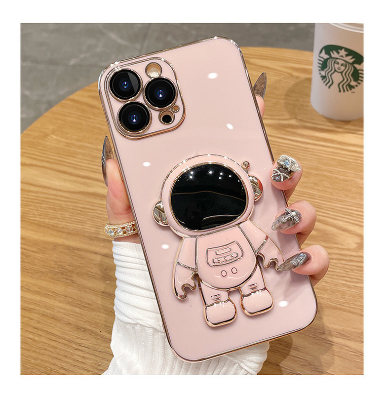 Applicable to Samsung S23U astronaut phone case electroplated note20 protective case S22 new a73A54A25 silicone