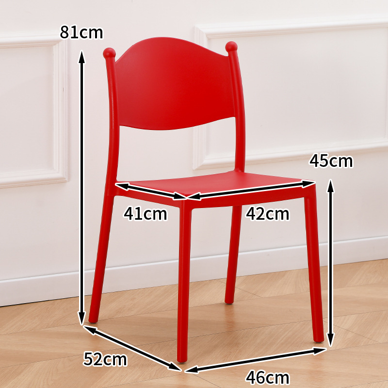 Sillas de bar al aire libre Nordic red silla de bar de plástico grueso taburetes de bar simple taburetes altos