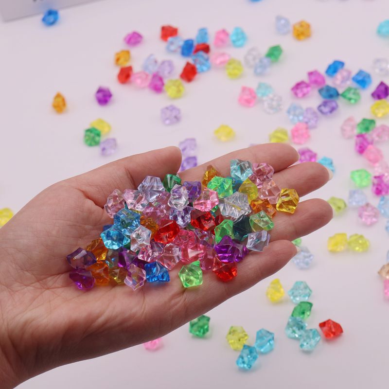 Imitation crystal gem simulation Diamond Gem toy colorful plastic Luminous Ice Cube broken ice children play house archaeology