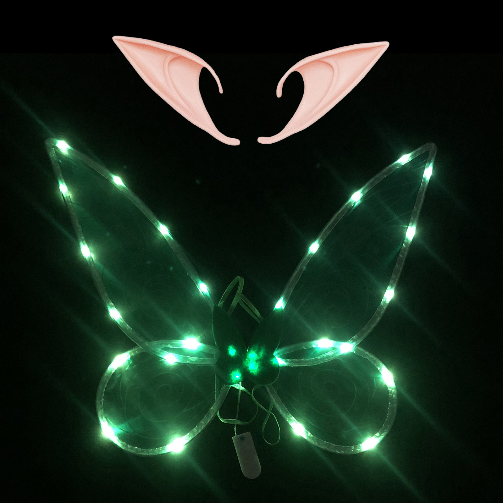 Navidad Nuevo estilo de emisión de luz ELF alas fiesta de vacaciones con flash mariposa Halloween accesorios de rendimiento para niños