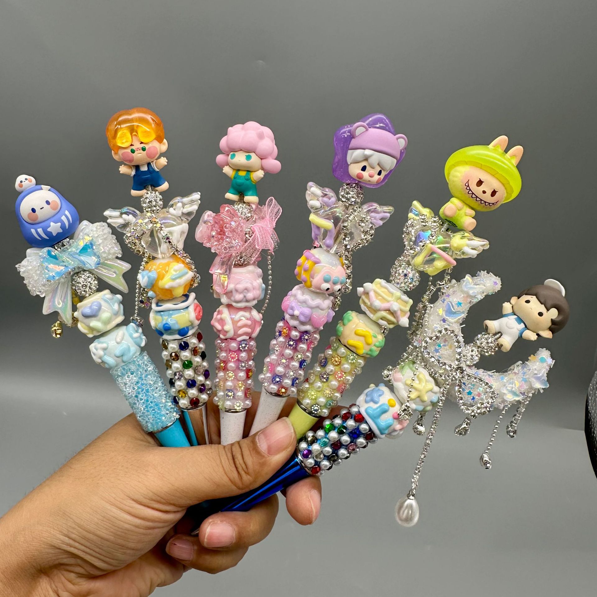 Bolígrafo de cuentas de burbuja original, escritura de escritura de oficina, regalos creativos, regalos de abrazo, granos de frijoles dulces de Haci