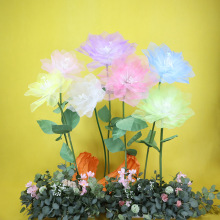 新款纱花玉兰橱窗布置摆件婚礼装饰仿真花场景布置拍照道具假花