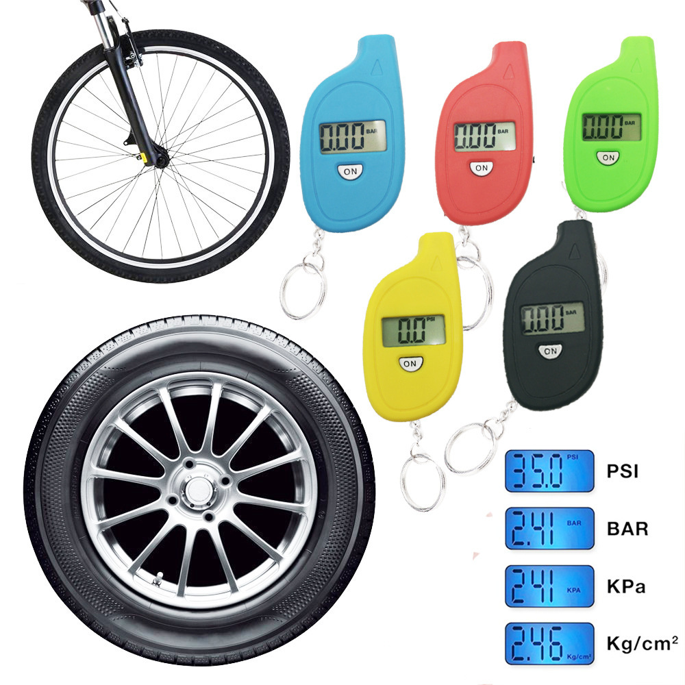 Keychain Tire Pressure Meter Digital Display Measuring Car Tire Pressure Mini Tire Pressure Meter Tire Pressure Gauge