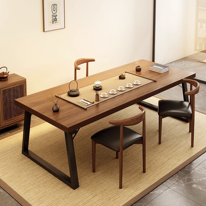 Chinese Tea Table Living Room Simple Office Tea Table Full Set Tea Table Home Balcony Tea Table and Chair Integrated Dining Table