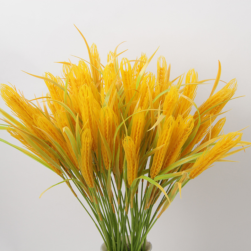 Simulation rice decorate Long branch rice 3 yellow Millet simulation Straw Dance props Countryside Autumn