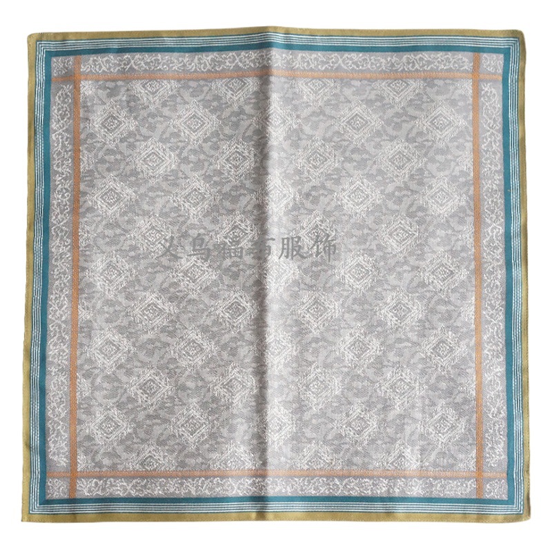 43cm men's jacquard cotton handkerchief handkerchief square cotton high-grade business pocket towel Father's Day gift