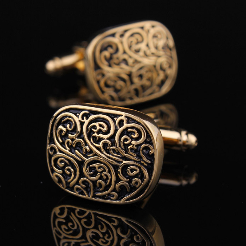 Classical Pattern Cuffpins French Cuffpins Men's Cufflinks Men's Cufflinks Men's Cuffpins Golden Cufflinks
