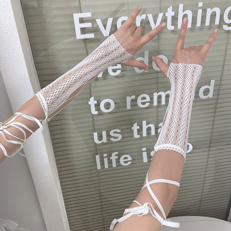 Y2k Yeni Stil Askı Eldivenleri Cosplay Uzun Tüp Askı Manşetleri Yaz Güneş Koruması Lolita Giydirme Askı Manşetleri_voghion.com