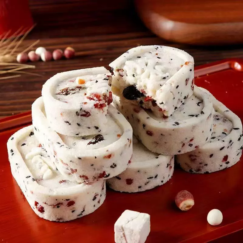 红枣山药八珍糕无蔗糖代餐饱腹传统中式糕点心茯苓芡实糕零食食品