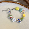 Cartoon cute ceramics, brand small design bracelet