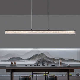 新中式餐厅吊灯后现代简约设计师长条形餐桌吧台书房极简茶室吊灯