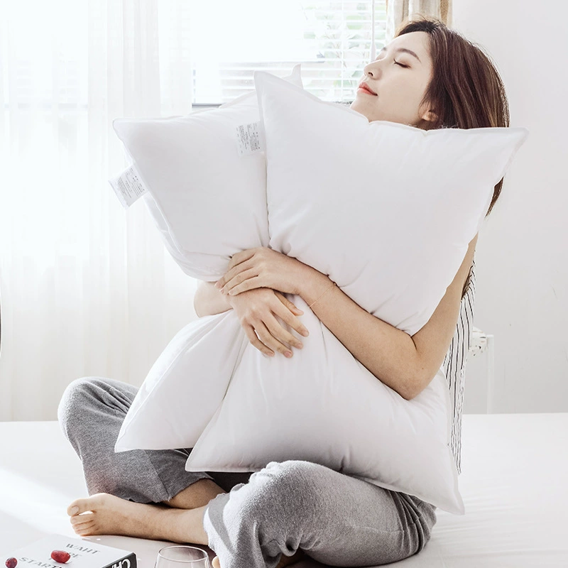 MUINI в японском стиле гостиничная подушка с сердечником и перьями бархатная гостиничная Подушка одинарная пушистая мягкая подушка двойная линия прессования краев