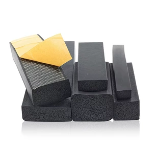 Вспененный уплотнитель EPDM чёрный квадратный