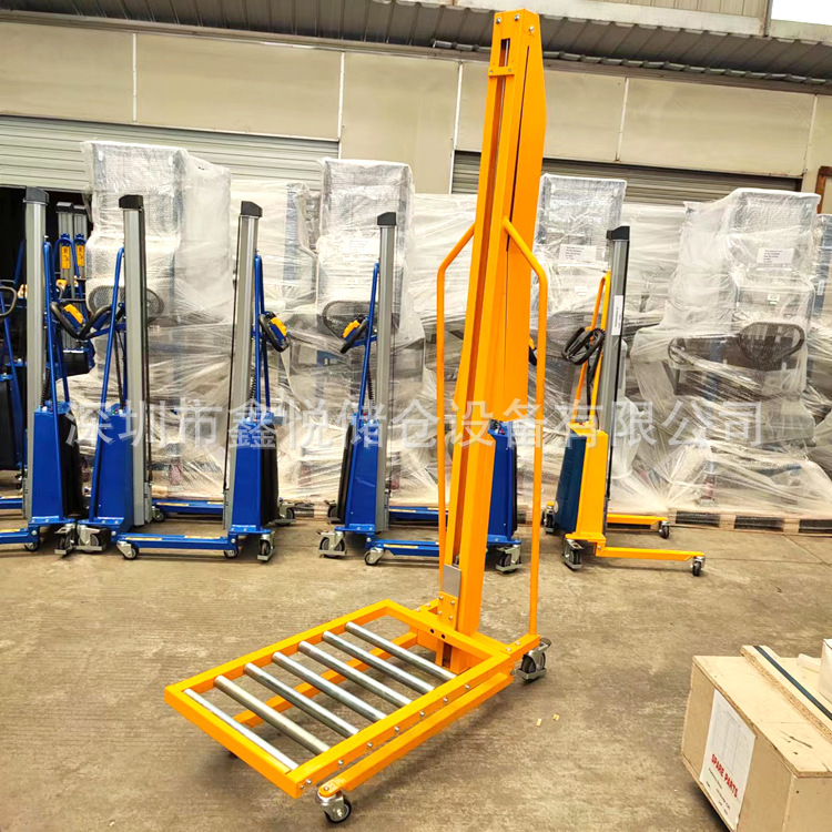 手摇式堆高车模具装缷车 迷你型工位车 120/150kg电动叉车