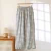 Women's polka dot ear-hemmed trousers Mengying-grey