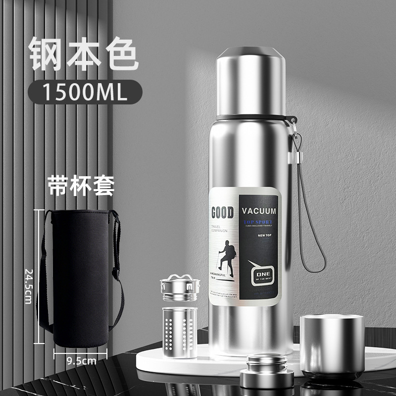 316 taza de acero inoxidable de acero resistente a la caída todo el acero para hombres viaje al aire libre montañismo taza de agua portátil de gran capacidad