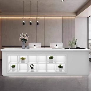 Flower shop operation desk cashier floral workbench fruit shop fruit cutting desk company water bar cashier high-end dz