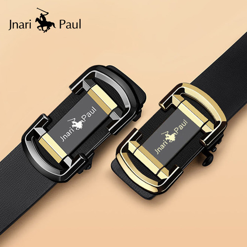 Men's belt toothless automatic buckle genuine leather men's young and middle-aged simple and fashionable inner wear type factory direct selling belt for men