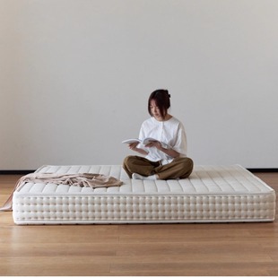 Independent Spring Mattress for Home Use, Soft and Firm, Removable and Washable, 25cm Thick Natural Coconut Palm Mattress, 10cm Thickened Single Size