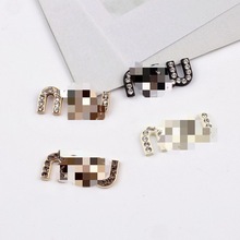 复古镶钻字母diy合金饰品配件 发圈大肠圈服装辅料头饰配件