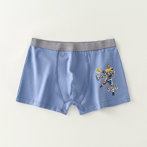 Teenagers' pure cotton underwear, boys' development boxers, student boxer briefs, big children's shorts wholesale, type A combed cotton