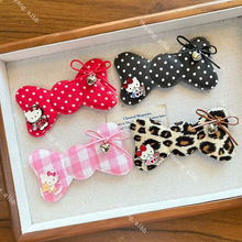 新款创意卡通蝴蝶结猫咪魔术贴百搭学生少女儿童刘海贴碎发贴发饰