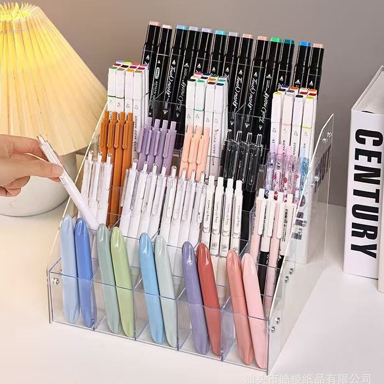 Transparent Simple Acrylic Pen Holder Supermarket Stationery Store Desktop Ladder Ballpoint Pen Pencil Storage Display Rack Transparent Simple Acrylic Pen Holder Supermarket Stationery Store Desktop Ladder Ballpoint Pen Pencil Storage Display Rack