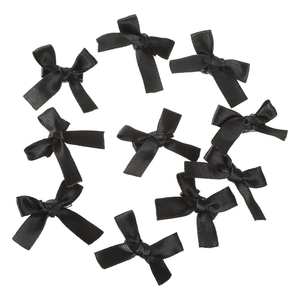 Black hairgrip with bow, 10 pieces