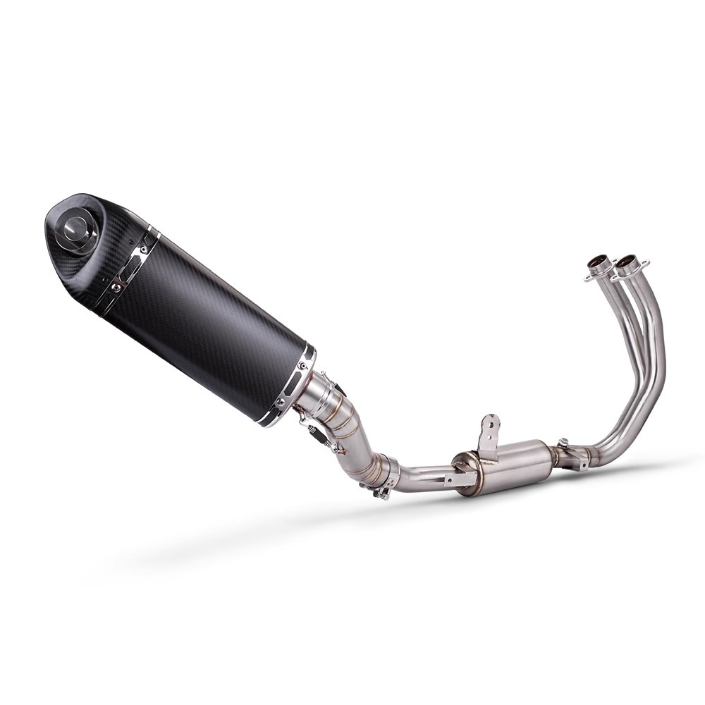 Motorcycle exhaust pipe modification CB400F stainless steel front section carbon fiber tail section muffler whole section non-destructive installation
