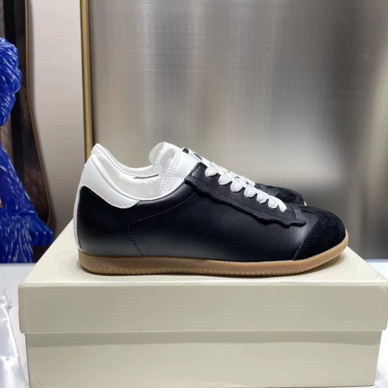 Почти оригинал: High-version Celebrity's same genuine leather training shoes for women 2025 new couple retro MM6 casual forrest goat shoes for women