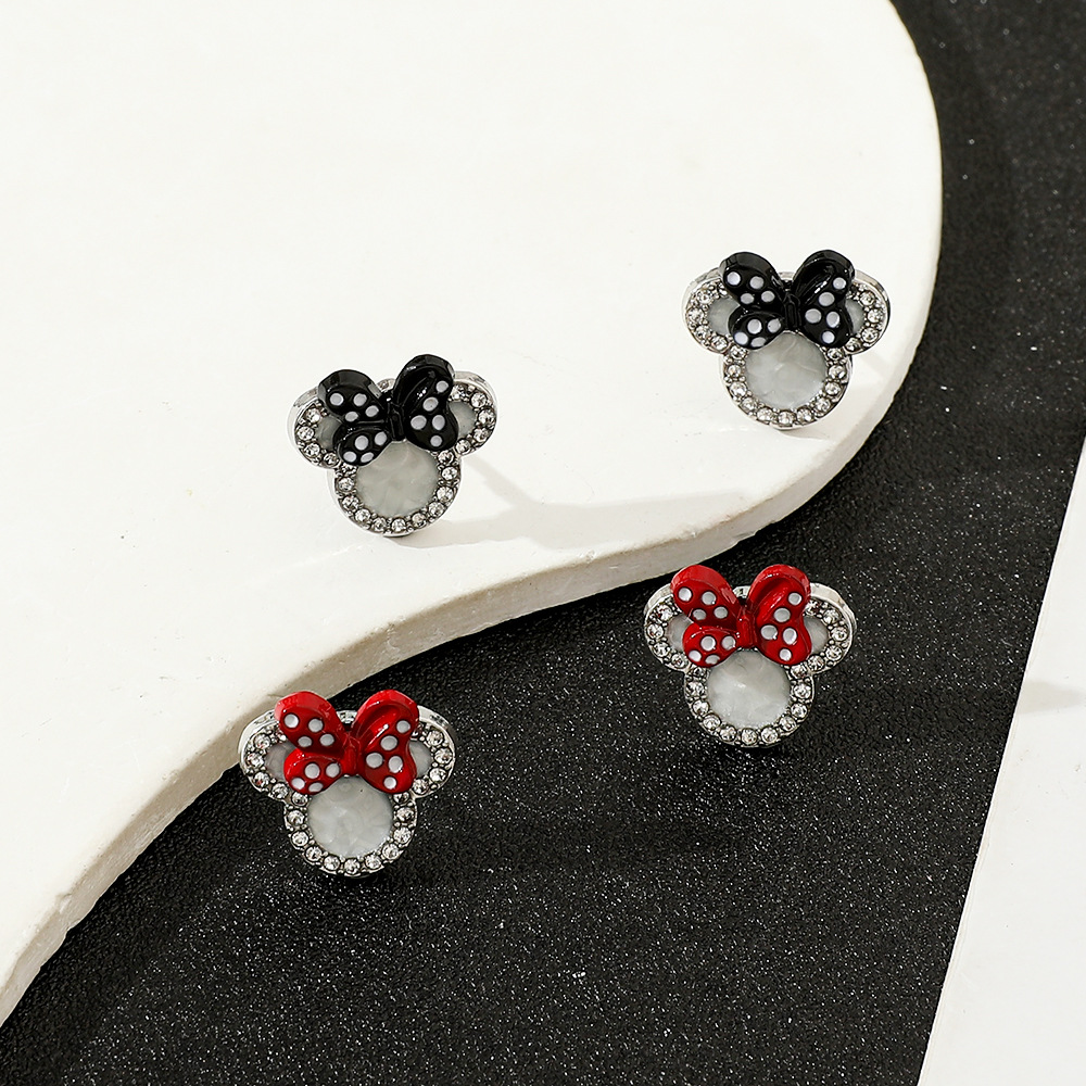 Fresh cute universal earrings with bow