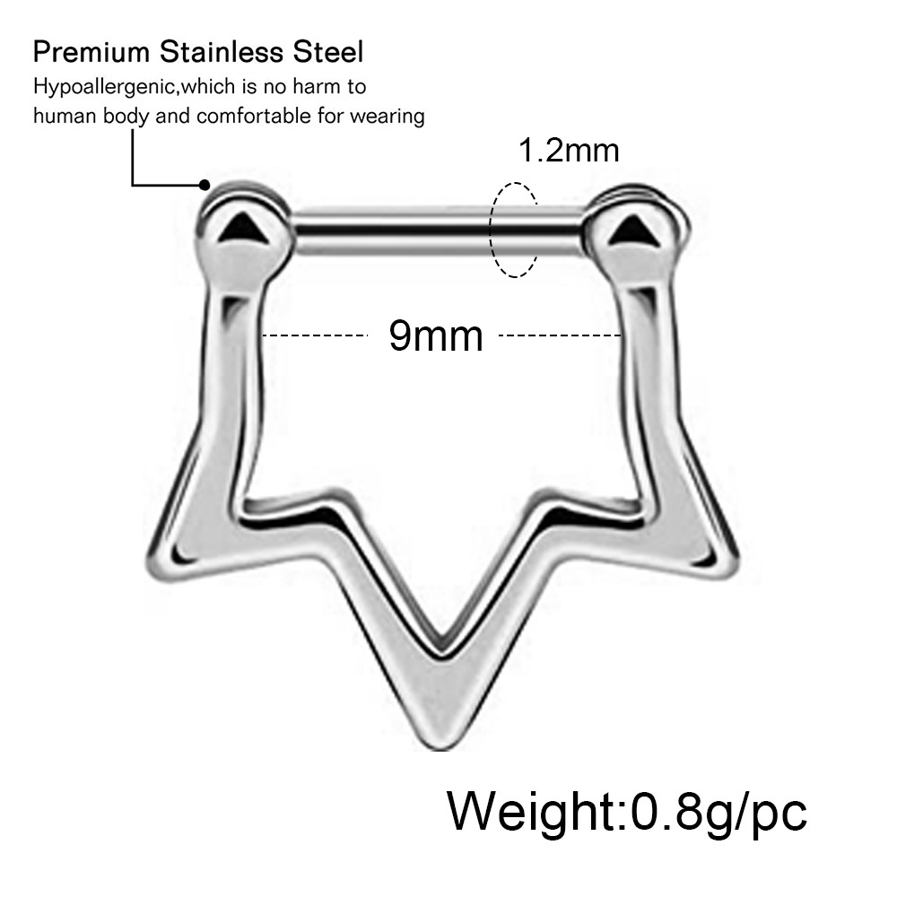 Halloween Festival 1 Piece Nose Rings & Studs Fashion Crown Skull Stainless Steel Plating Inlay Artificial Gemstones Nose Pin