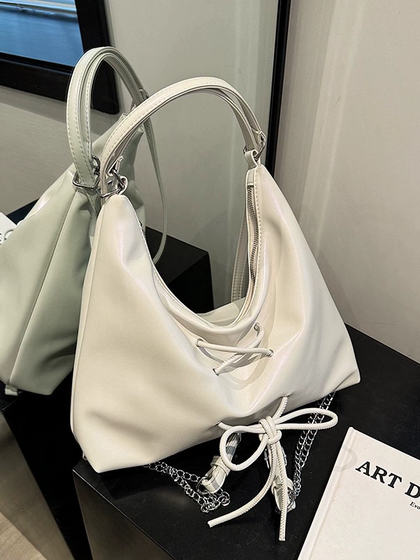 Backpack with bow, one-shoulder bag, capacious shoulder bag