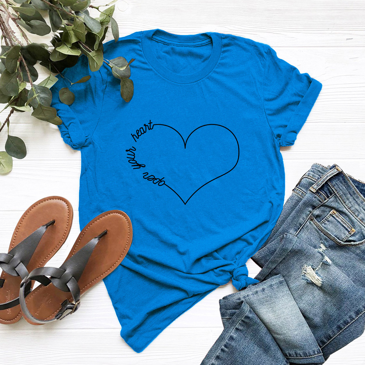 Casual Print Short Sleeve T-Shirt NSSN21218