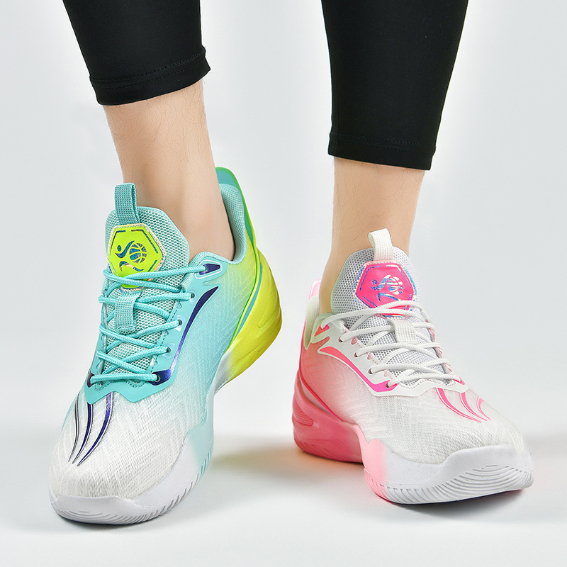 Cross-Border Popular Youth Breathable Basketball Shoes for Outdoor Practical Use, Wear-Resistant Couple's Style Training Sneakers from Quanzhou