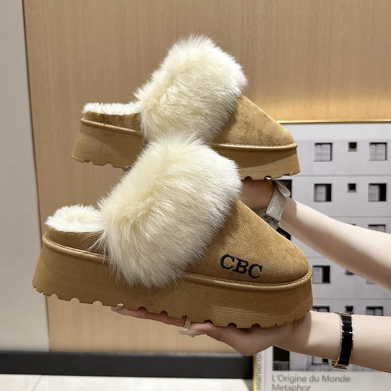 Теплые ботинки на платформе, туфли, тапочки