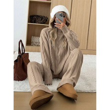 Y 76893 Twist Knit Wide Pants �黨����֯���ȿ�羳����ͨ
