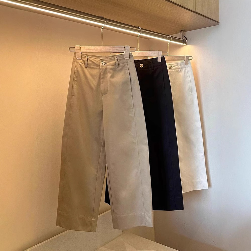 Women's Cropped Casual Straight-Leg Pants, Autumn Fashion 2026 Trendy New High-Waisted Loose Narrow-Fit Petite Wide-Leg Pants Women's Cropped Casual Straight-Leg Pants, Autumn Fashion 2026 Trendy New High-Waisted Loose Narrow-Fit Petite Wide-Leg Pants