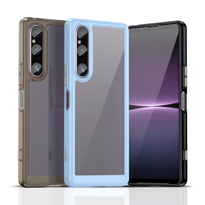 Sony, compatible phone case, transparent acrylic mobile phone, protective case, 1v, 5v, 10, 10v