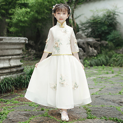 Chinese Hanfu for girls kids ancient traditional princess fairy anime drama cosplay dress birthday party gift dress tang dynasty kids performance robe 