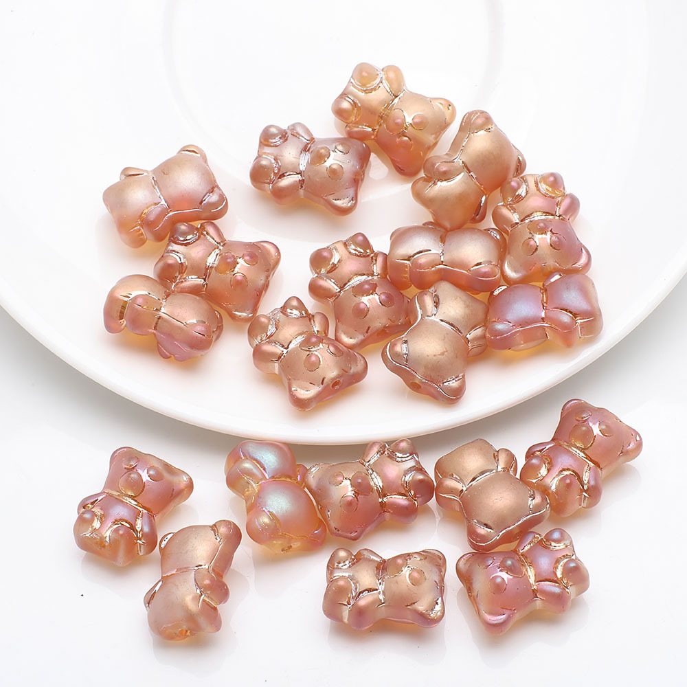 37g Weight Beads Jewelry Making Type 12 * 14mm Jewelry Making Size DIY Jewelry Accessories Classification Hole 1~1.9mm Hole Size 20 PCS/Package Quantity glass Material Bear Pattern Plating Design Cute Style 20 PCS/Package 12 * 14mm Hole 1~1.9mm Glass Bear DIY Jewelry Accessories Beads 5