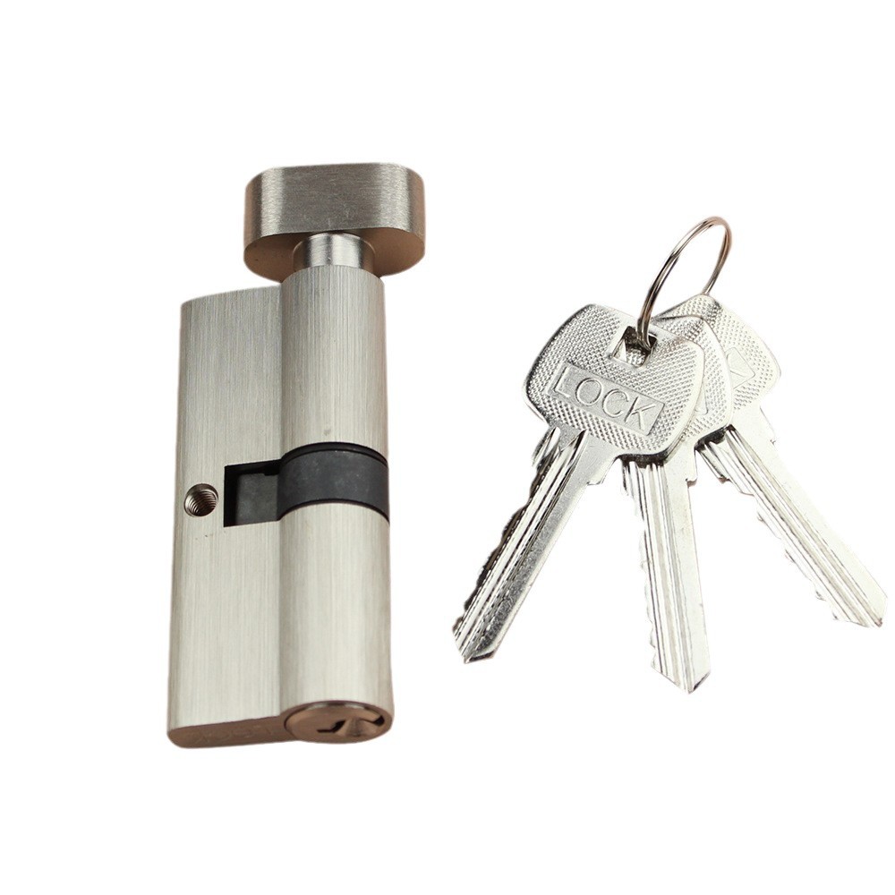 Con llave estándar europeo 70 una sola calabaza de cobre cerradura mecánica cerradura de puerta interior universal dormitorio C cerradura