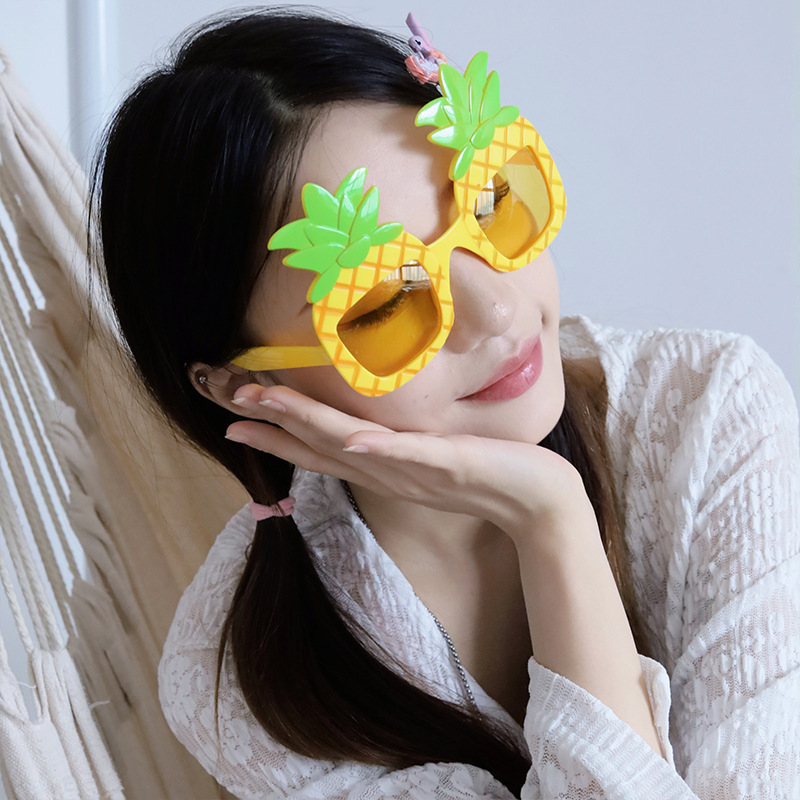 Lentes de Fiesta Forma de Piña de ABS Decorativo para Playa y Festivales