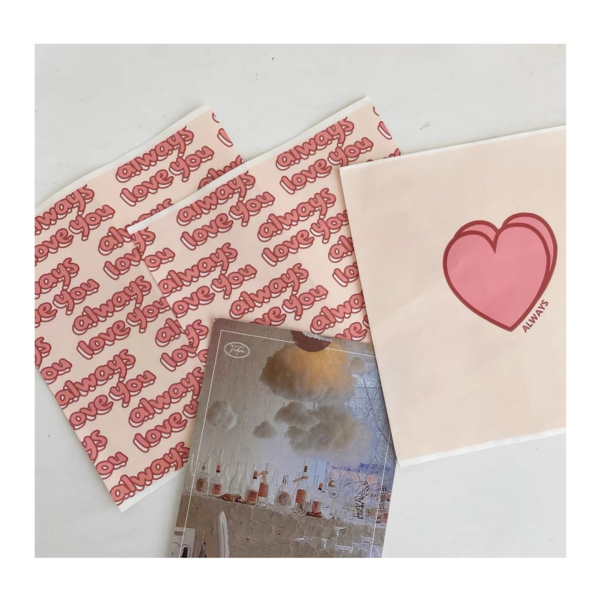 3g Weight Gift Wrapping Supplies Event & Party Supplies 1 Piece Quantity Party, Festival Occasion Letter, Heart Shape Pattern Simple Style Style Simple Style Letter Heart Shape Paper Party Festival Gift Wrapping Supplies Gift Wrapping Supplies 4