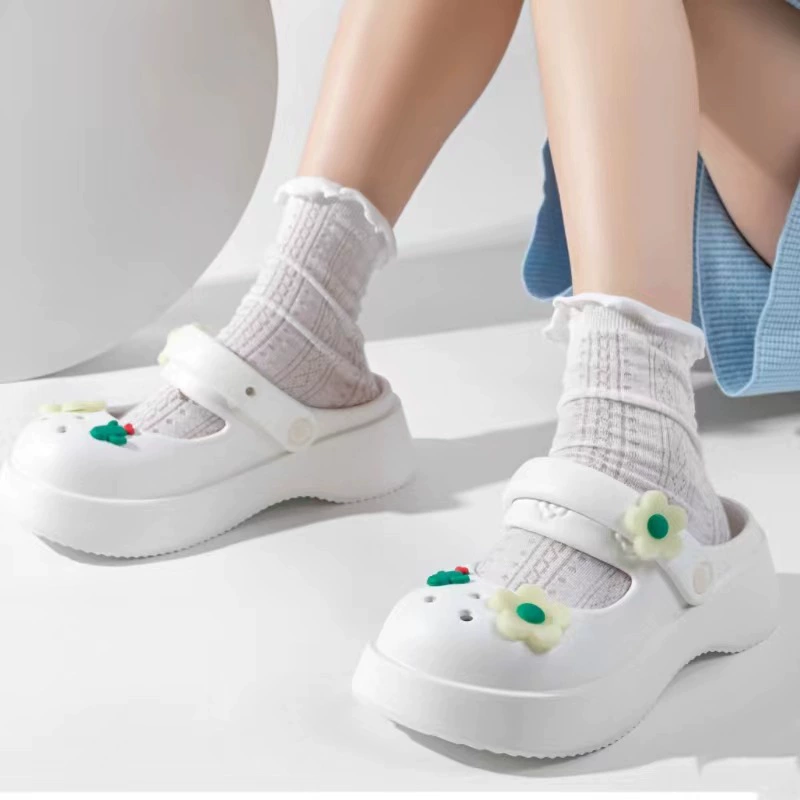 2023 новые женские сандалии и тапочки двойного назначения в милом стиле EVA в стиле Баотоу, летние выходные домашние сандалии и тапочки с мягкой подошвой