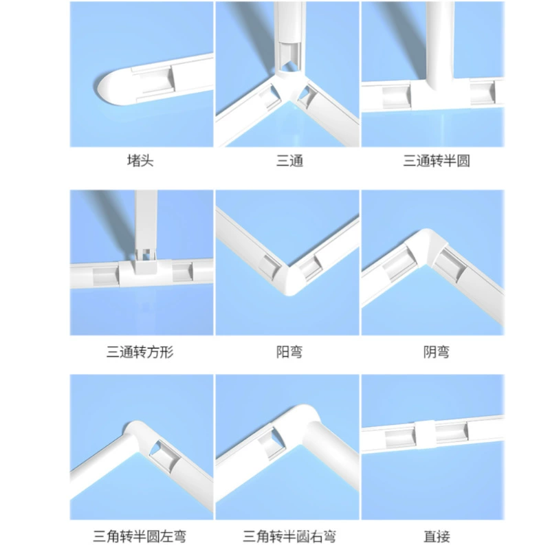 ПВХ плинтус слот Угловой кабель слот Треугольник кабель слот специальные аксессуары